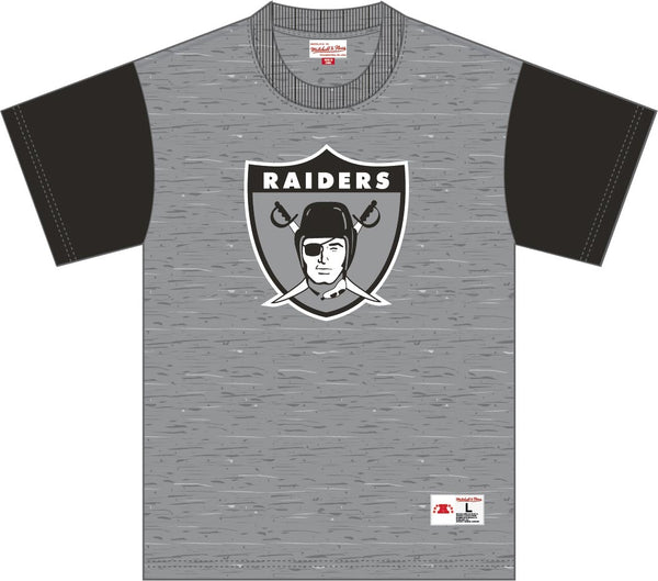 MEN'S OAKLAND RAIDERS COLOR BLOCKED T-SHIRT (GREY)