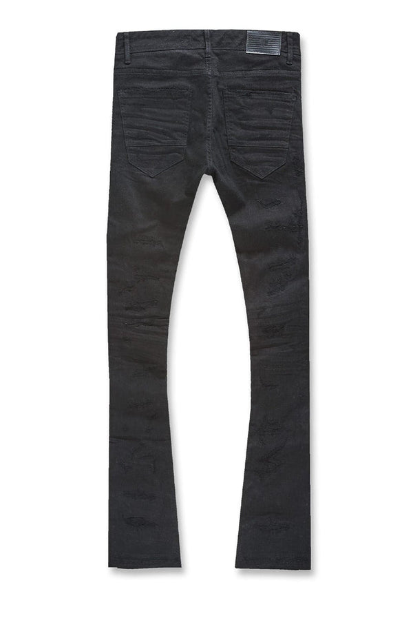 MENS JORDAN CRAIG MARTIN FIT WOLVERINE STACKED DENIM (JET BLACK)