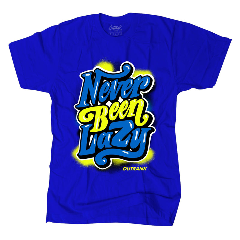 MEN'S OUTRANK NEVER BEEN LAZY T-SHIRT (ROYAL)