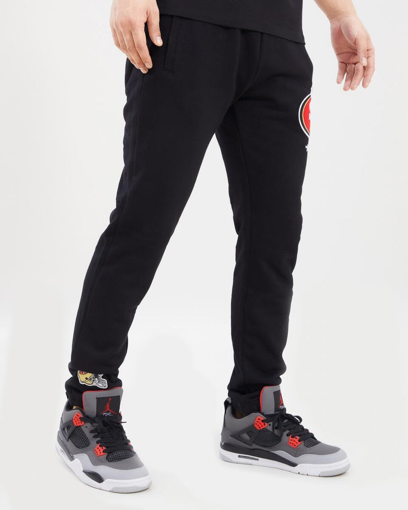 SAN FRANCISCO 49ERS MASH UP LOGO SWEATPANT (BLACK)