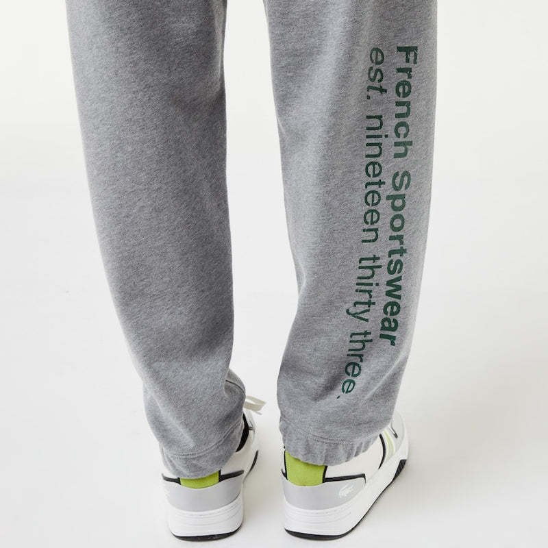 MEN'S LACOSTE PRINT TRACKPANTS (GREY CHINE)