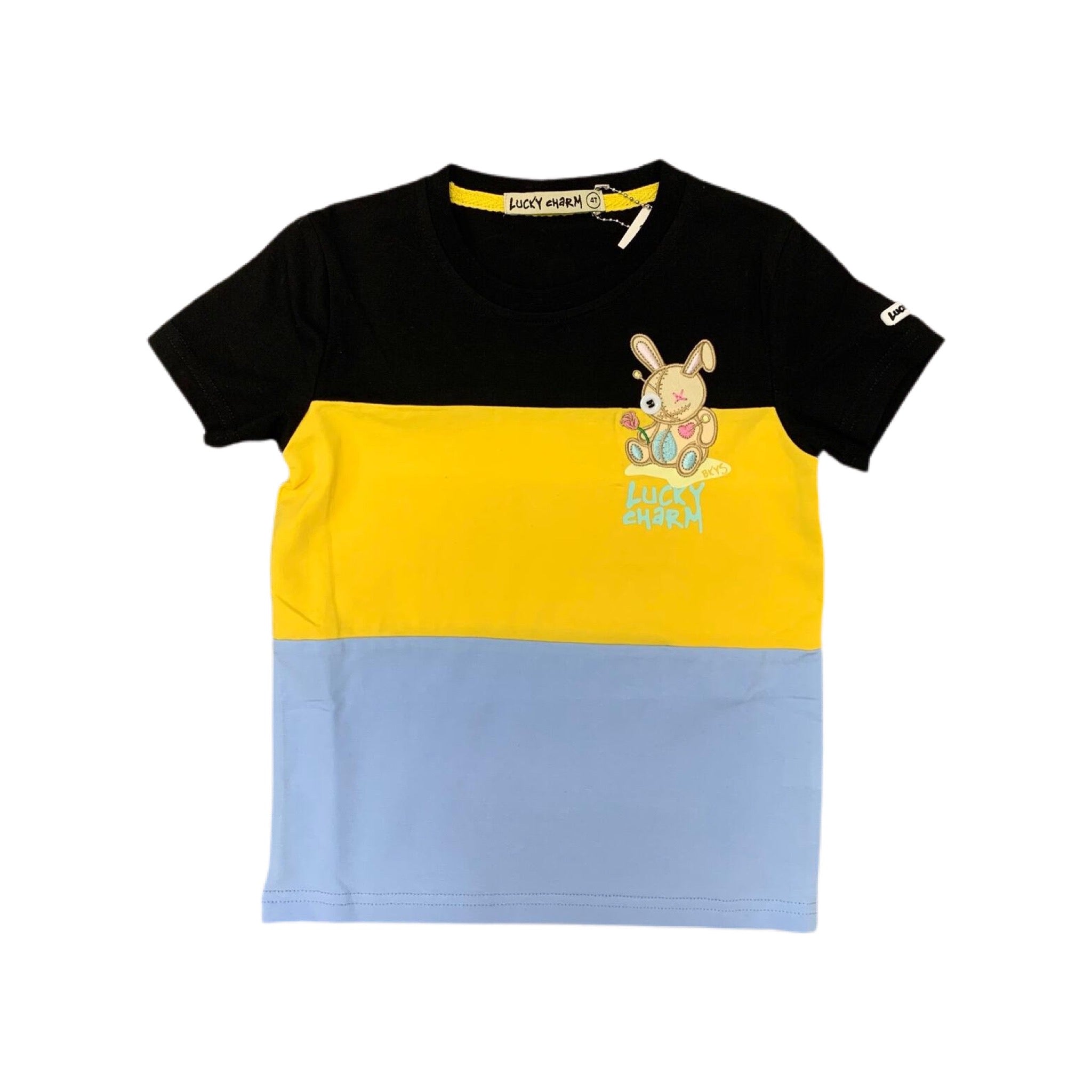 KID'S "LUCKY CHARM" COLOR BLOCK T-SHIRT (YELLOW)