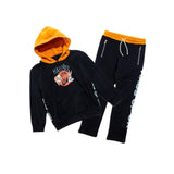 KID'S HAUS OF JR TRIFECTA HOODED WARMUP (BLACK/ORANGE)