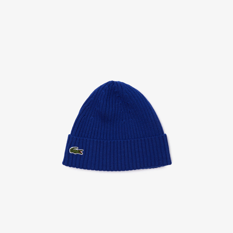 MEN'S RIBBED WOOL BEANIE (BLUE)