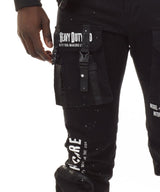 MEN'S SMOKE RISE UTILITY FASHION TWILL PANT (BLACK)