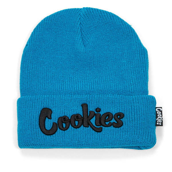 ORIGINAL MINT EMBROIDERED KNIT BEANIE (COOKIES BLUE/BLACK)