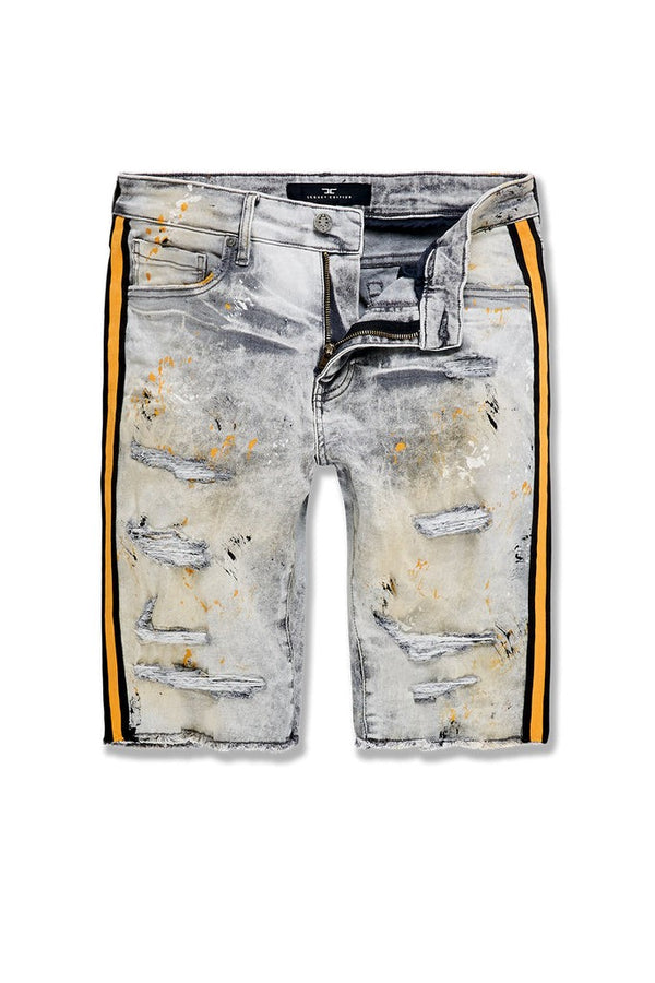 MEN'S ODYSSEY STRIPED DENIM SHORT (CEMENT WASH)