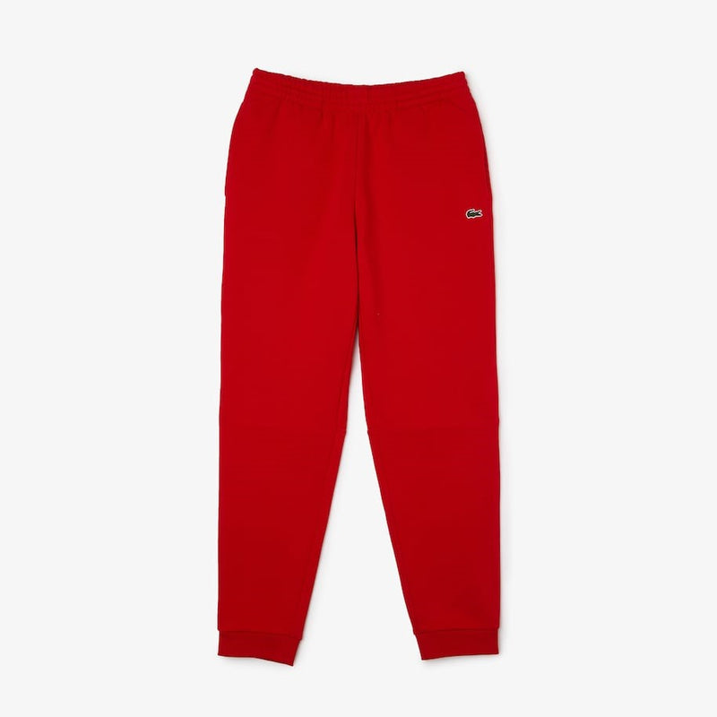 MEN'S LACOSTE TAPERED FIT FLEECE TRACKPANT (RED)