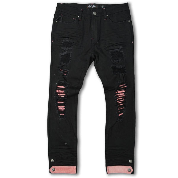 MEN'S FROST SHREDDED JEANS W/ CORD LAYER